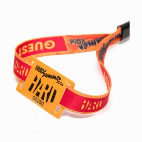 ISO15693 ICODE SLIX RFID fabric ticket vip event wristbands for entrance